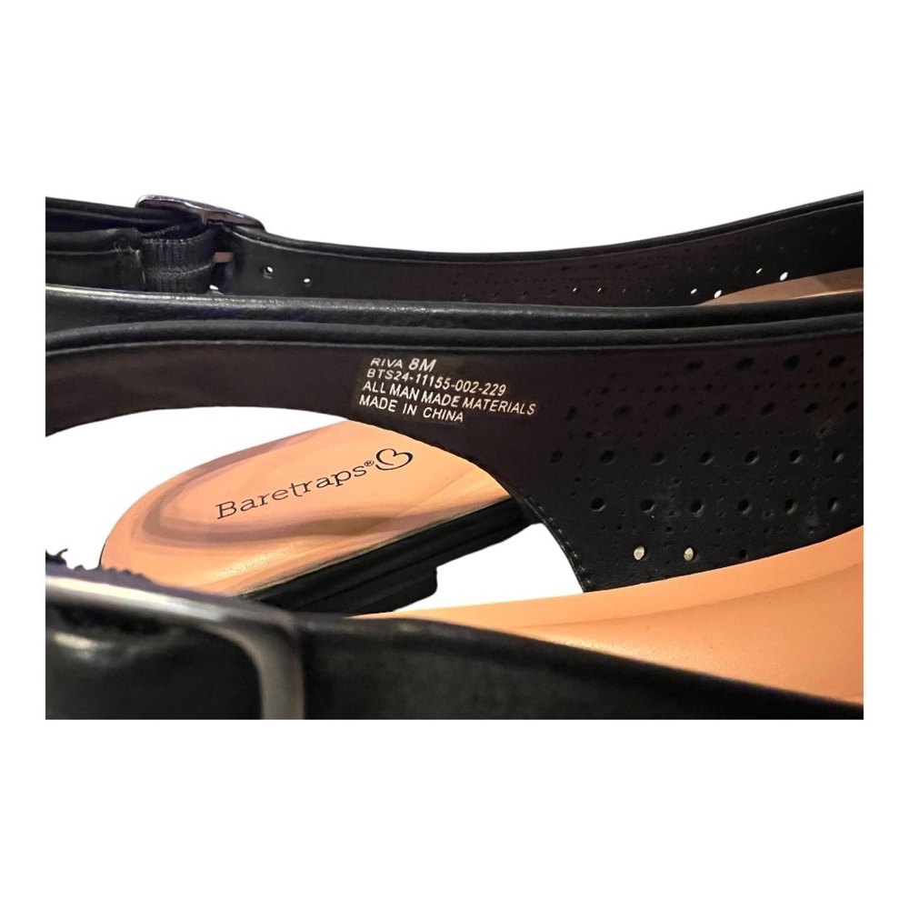 Baretraps Riva sling back‎ Flats Shoes, Size 8M, Black - Picture 2 of 9